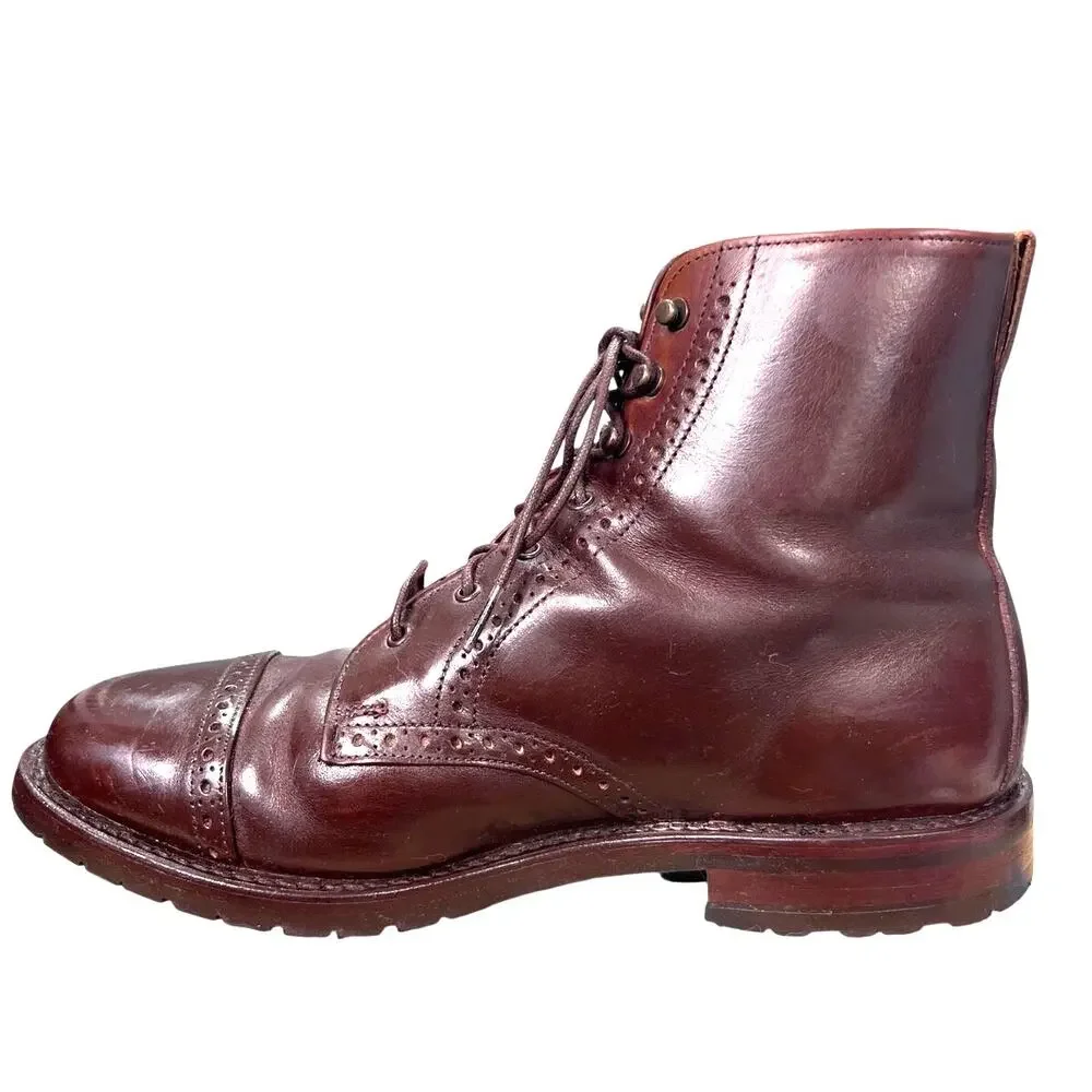 Allen Edmonds Men’s Hamilton Wide Burgundy Brogue Chukka Boot Size US 8 E